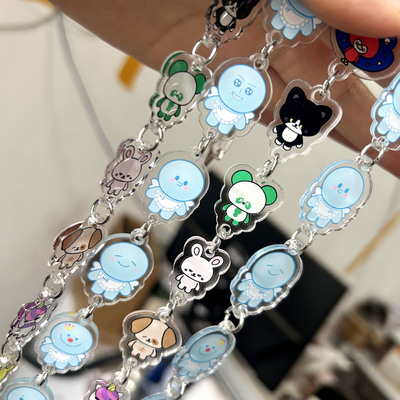 Superjin双面卡通可爱一串钥匙扣