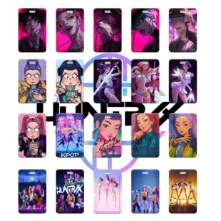 KPOP猎魔女团 加沙男团卡通卡套学生证件套公交饭卡胸牌学生饭卡