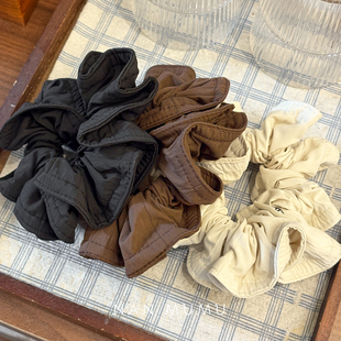 NANMUMU秋冬褶皱大肠发圈 韩国进口复古高级感马尾发绳高弹力皮筋