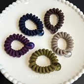 NANMUMU纯色无痕电话线发圈 韩国进口高弹力不勒头发绳高级感头绳