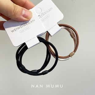 韩国日常基础简约气质百搭扎头发高弹力耐用高马尾皮筋发绳发圈