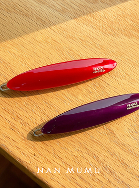 韩国红色圣诞过年france碎发侧边进口醋酸青蛙夹刘海夹发夹边夹