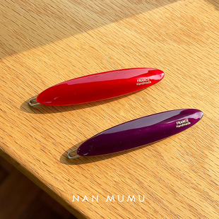 韩国红色圣诞过年france碎发侧边进口醋酸青蛙夹刘海夹发夹边夹