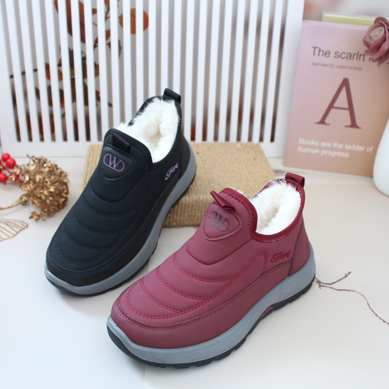 冬季加绒加厚大棉鞋软底女棉保暖