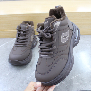 冬季女高帮老北京布鞋加绒保暖女棉鞋气垫鞋底软弹舒适女薄绒二棉