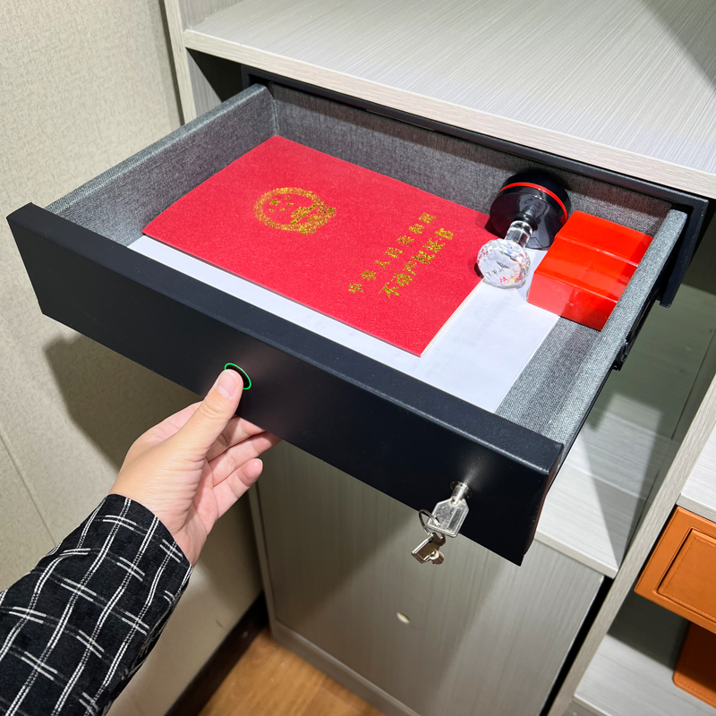 博锐卡居家指纹，钥匙抽拉式防撬