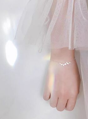 银杏叶手链女生小众设计感学生韩版简约清新手饰闺蜜生日礼物