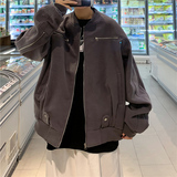 秋季新款港风休闲情侣校园风夹克男日系拉链立领潮流JK99-P78，男装夹克，星座715-4