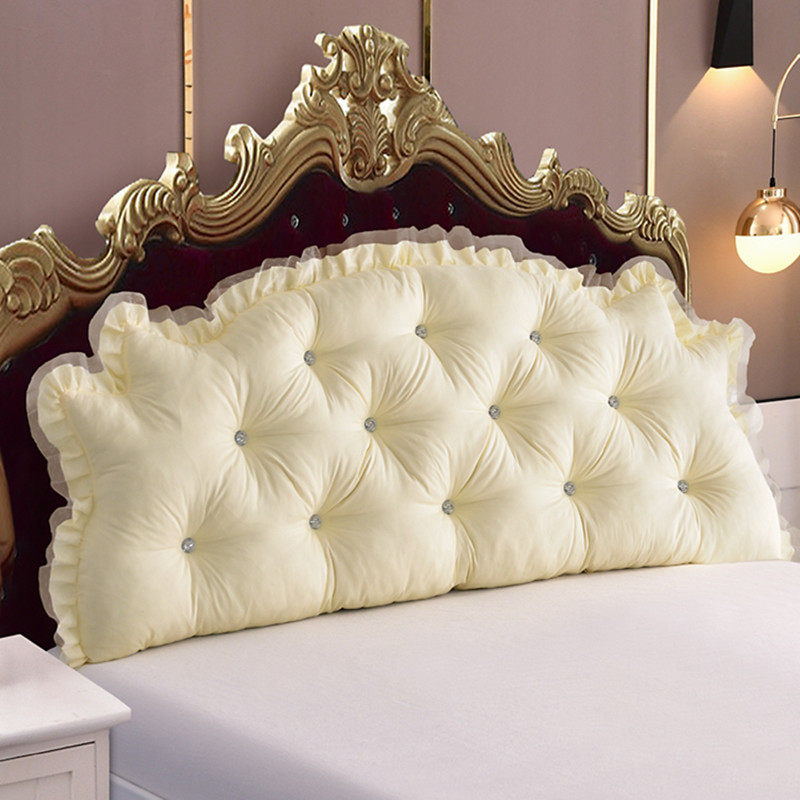 网红全棉床头大靠背纯棉公主双人靠枕卧室靠垫含芯可拆洗床头软包,居家布艺,床头靠垫,淘宝优惠券,粉丝福利购,淘宝优惠卷