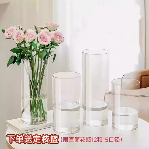 PET塑料花瓶水培器皿客厅富贵竹