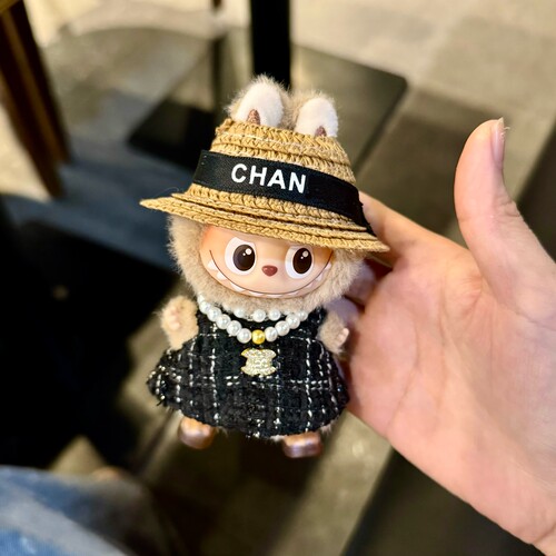 适用于4.0拉布布10cm四代心底密码连衣裙小香风娃衣labubu衣服