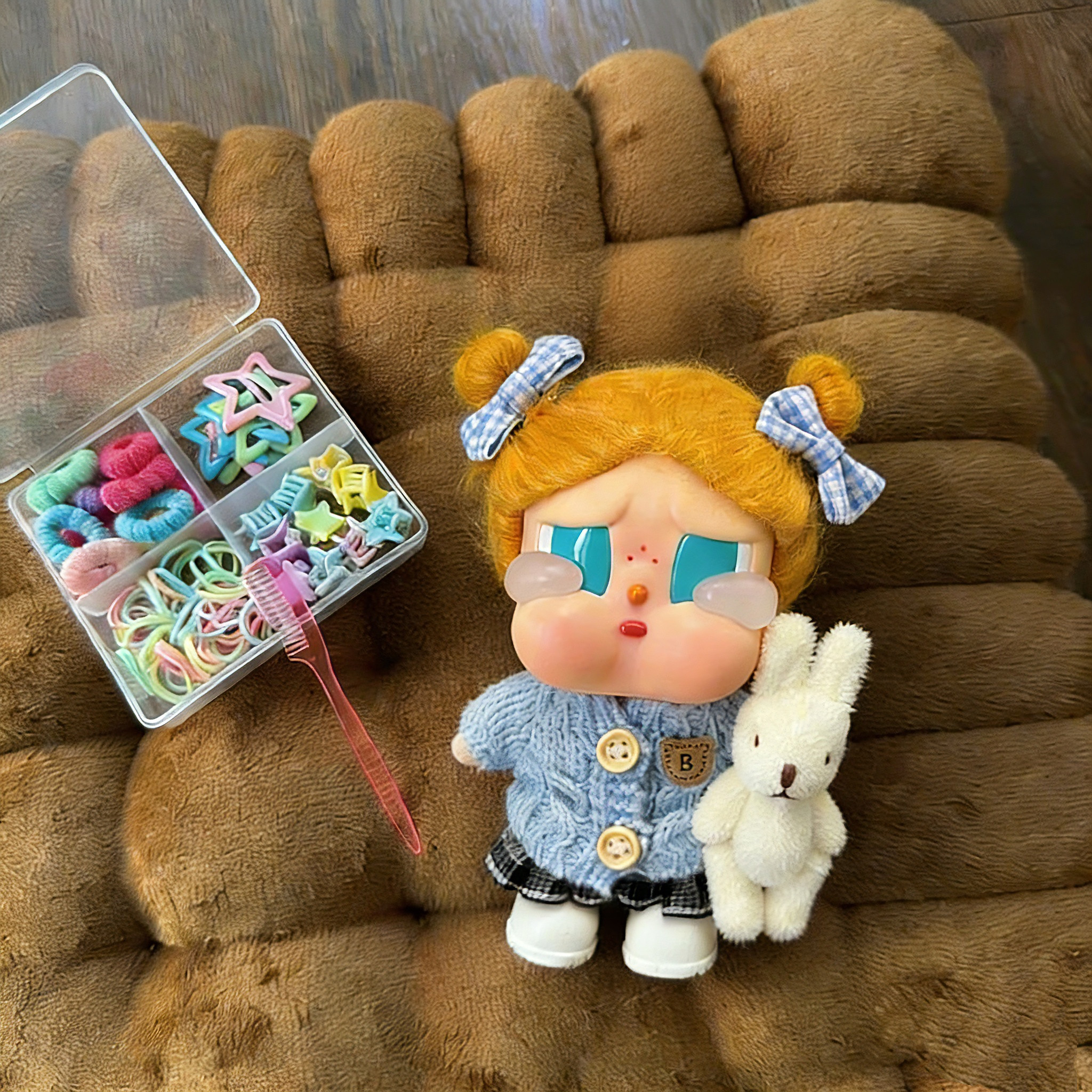 哭娃发夹crybaby娃用不伤发梳子迷你马卡龙头绳发夹发饰组合套装,模玩/动漫/周边/娃圈三坑/桌游,潮玩娃衣,淘宝优惠券,粉丝福利购,淘宝优惠卷