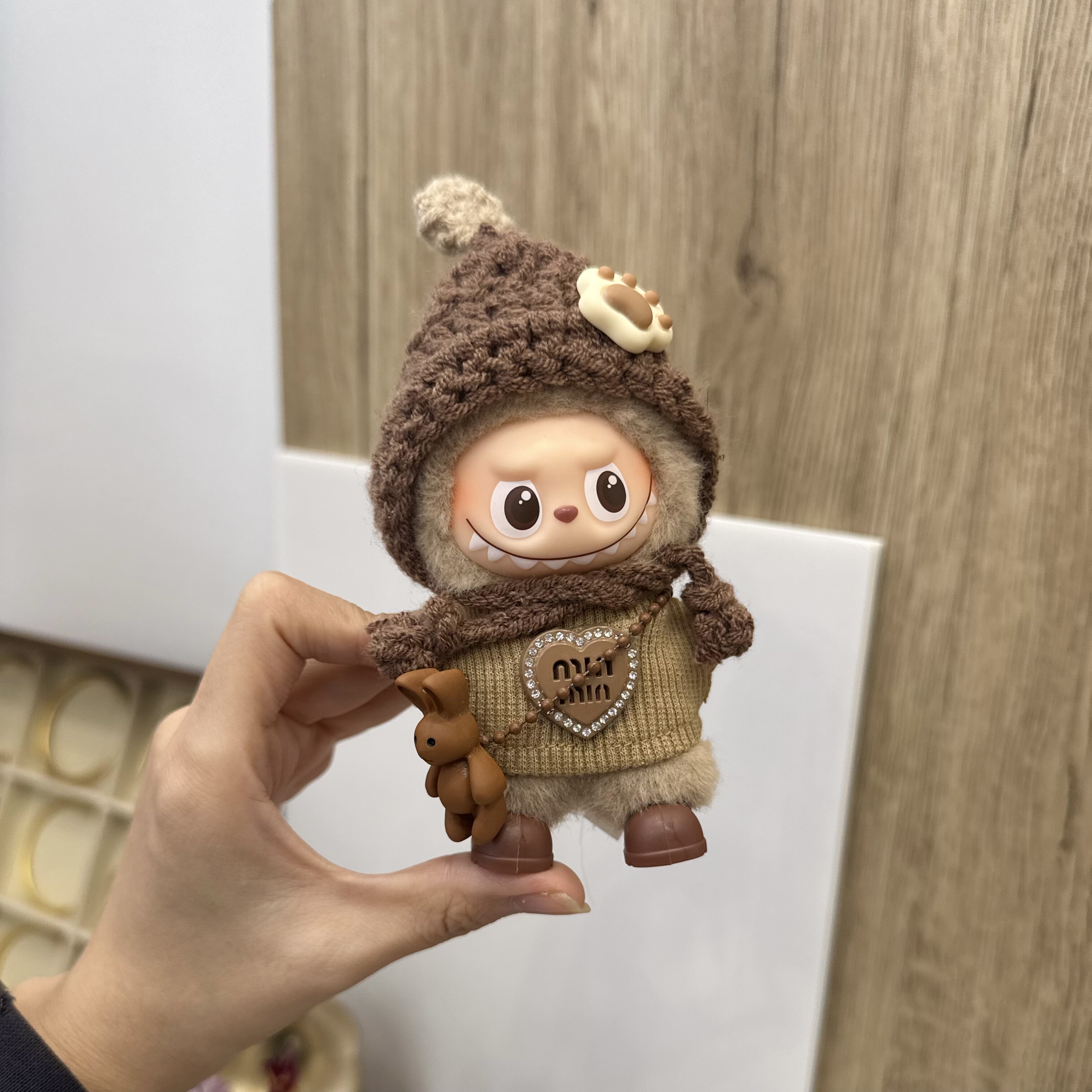 适用4.0拉布布四代labubu迷你版娃衣10cm套装衣服衣服可爱套装