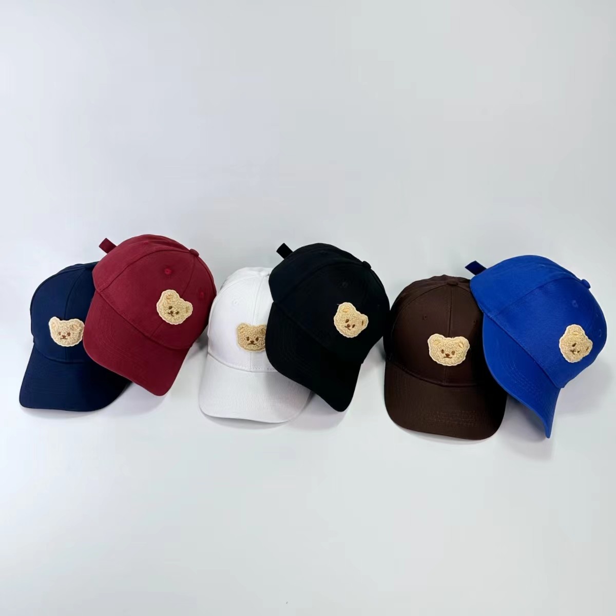 ins韩版学院风儿童可爱卡通小熊棒球帽春秋亲子街拍显脸小鸭舌帽