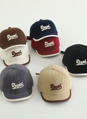 宝宝帽子春秋季短檐可爱男女童韩系鸭舌帽儿童出游潮流遮阳棒球帽