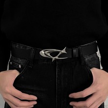 搭配神器ins风小众设计个性黑色cd皮带腰带男女潮百搭甜酷裤带
