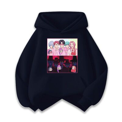 NASA联名新款kpop demon hunters猎魔女团卡通男女儿童连帽卫衣服