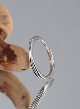 足银999莫比乌斯纯银戒指女开口设计小众轻奢冷淡风高级感指环