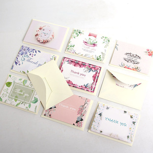 72张高端感谢卡带信封鲜花店留言贺卡生日祝福商务留言小卡片包邮