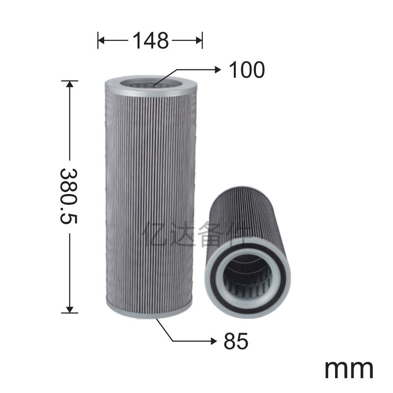 适用于神钢SK380D-8/SK480LC-8/LS52V01006R200挖掘机液压油滤芯