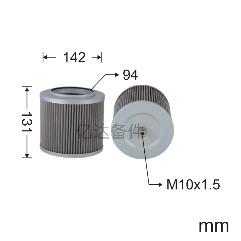 适用于53C0169/MLYLX-619/2010062946/YLX-116挖掘机液压油滤芯