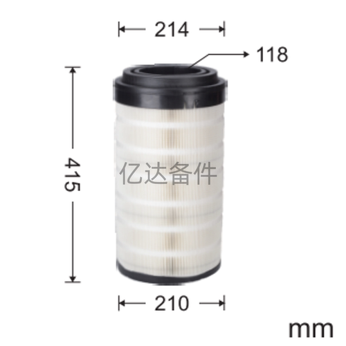 适用于卡特E320D2R/E320DGM/E320D2GC/E320EL发动机空气滤芯