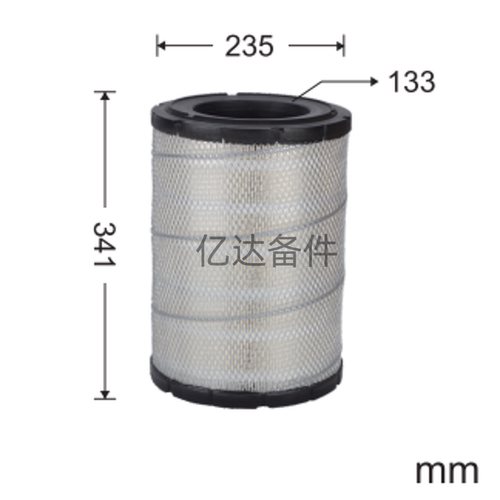 适用于卡特E320C/E320D/E320D2/E320E/E323D挖掘机发动机空气滤芯