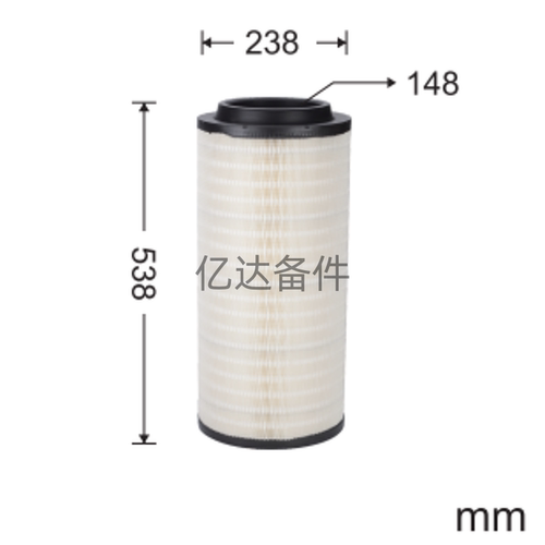 适用于杰西博JS360LC/JS365LC/JS370LC三一SY235-9发动机空气滤芯