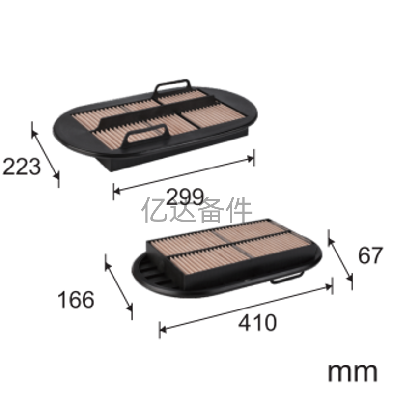 适用于卡特326GC/330GC/330/349挖掘机发动机空气滤芯