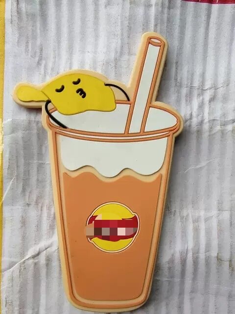 赠品创意卡通PVC迷你橡胶软手柄形便携式可爱随身化妆镜子吸管款