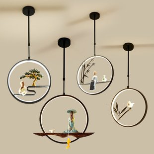 新中式禅意茶室小吊灯书房灯餐厅灯酒店灯中国风过道灯装饰灯楼梯