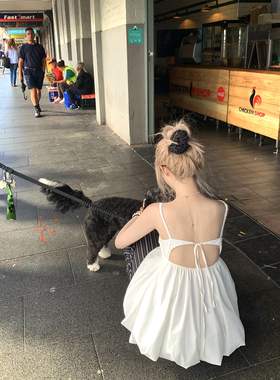 Thas9i九亿 月光独白 花苞白色法式绝美吊带小上衣女叠穿吊带裙子