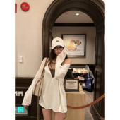 女宽松休闲慵懒风针织上衣 白色防晒罩衫 Thas9i九亿 套头微透薄款