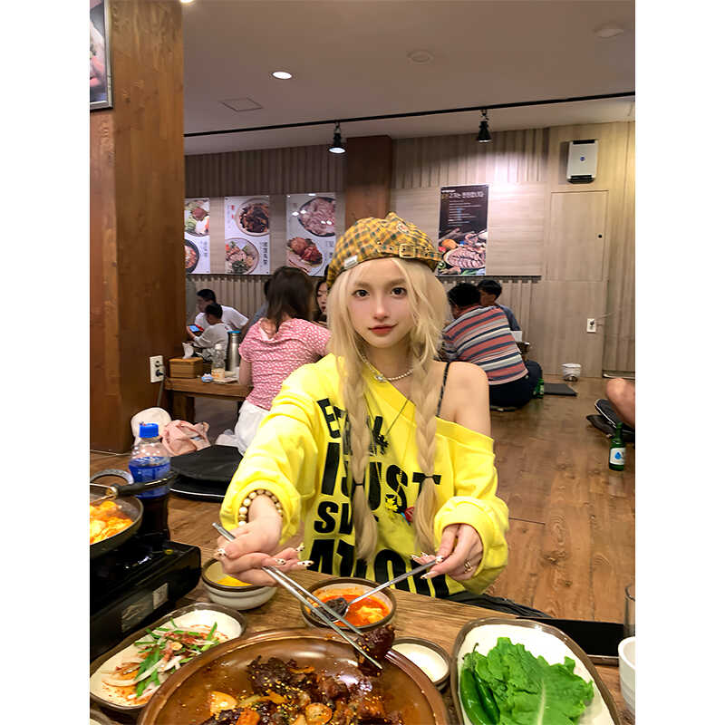 Thas9i长袖宽松显瘦秋季上衣美式