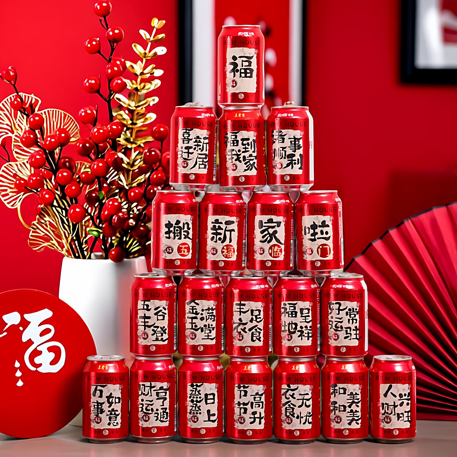乔迁入伙大吉可乐贴纸