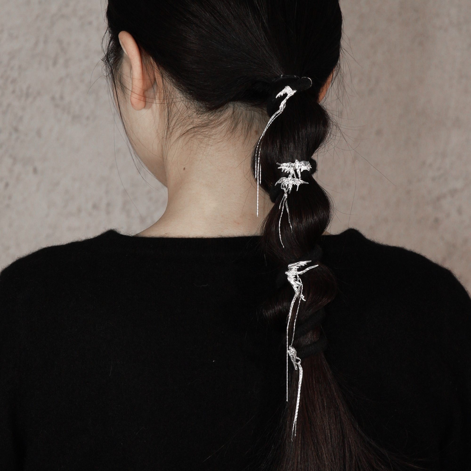 无黑为白x東黑三白/ 群鸟伴青丝 原创设计感百搭弹力泡泡发圈绳饰,饰品/流行首饰/时尚饰品新,发饰,淘宝优惠券,粉丝福利购,淘宝优惠卷