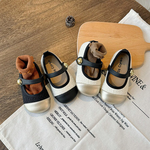 2025春季童鞋新款儿童鞋韩版皮鞋公主鞋简约英伦风方头女童鞋代发