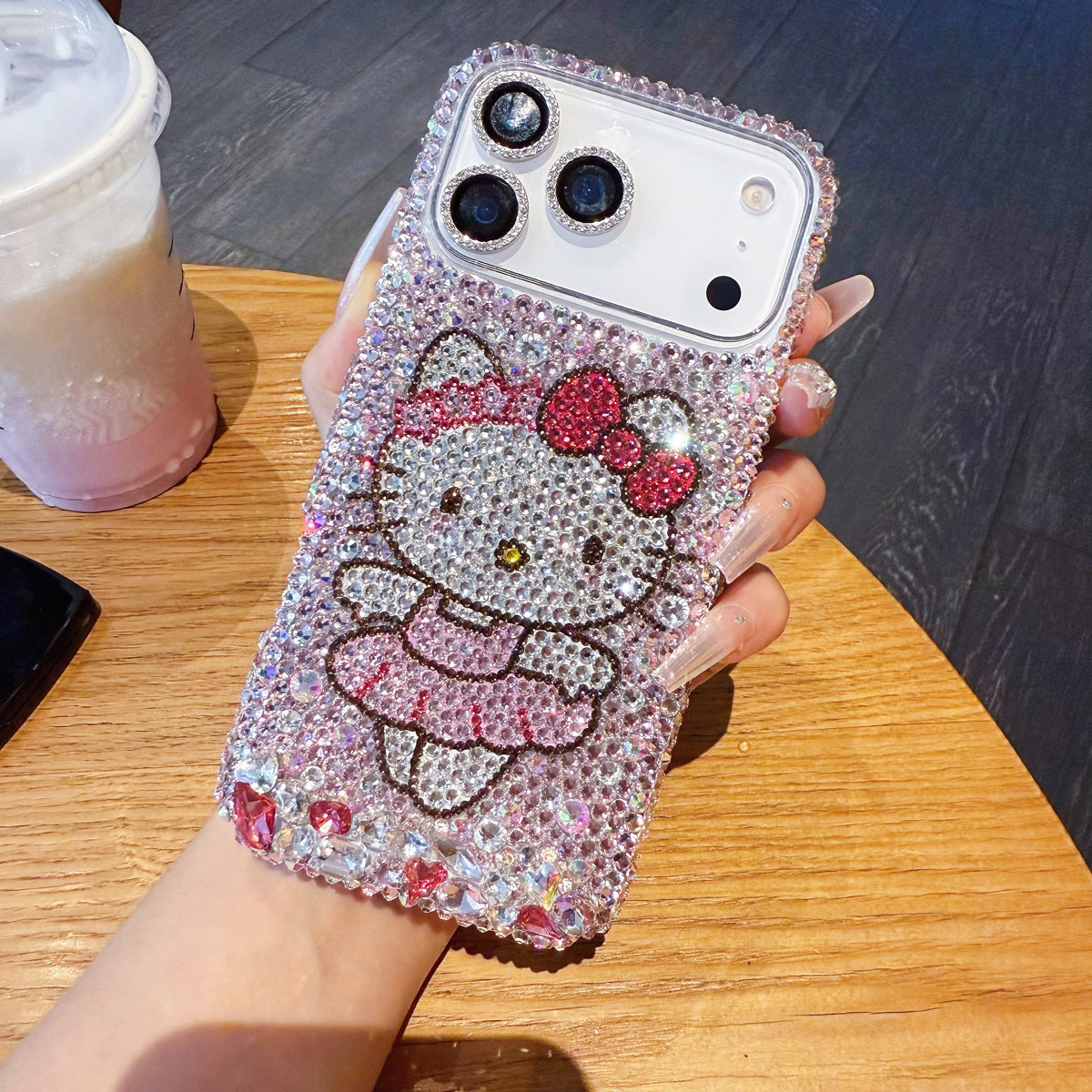 苹果17ProMax水钻手机壳时尚新款iPhone16保护套防摔简约15plus带钻石闪14全包13mini防摔12适用11轻奢XS网红