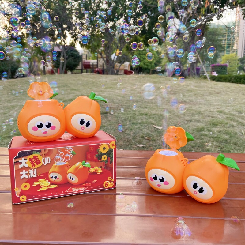 春节年货大桔大利泡泡机手持灯笼二合一灯光音乐全自动吹泡泡玩具