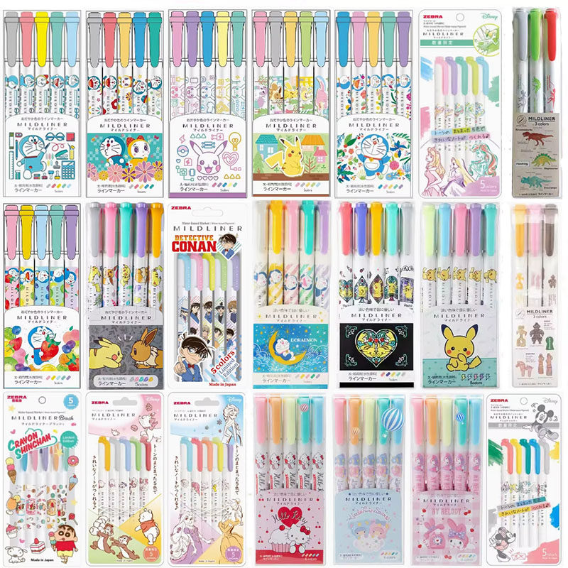日版ZEBRA斑马限定联名绝版套装WKT7荧光笔双头标记手账记号笔