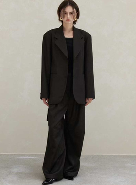 闪闪家 韩国东大门代购NEROLI 36羊毛30%休闲气质西装套装