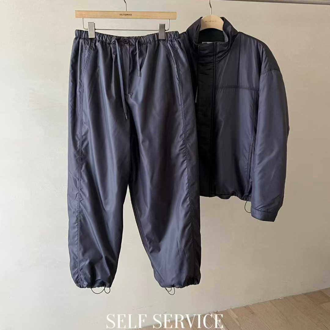 SELFSERVICE尼龙卫衣卫裤加绒