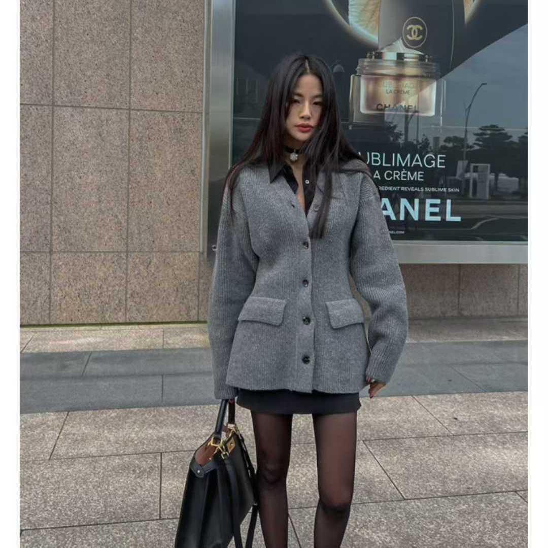 BPLAN掐腰版型沙漏型针织衫