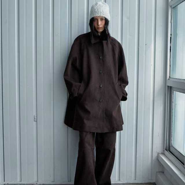 BETTER人造麂皮绒风衣休闲裤套装