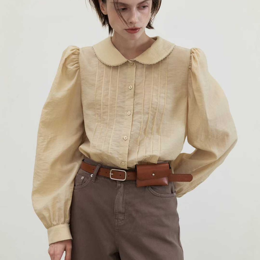 NEROLI36尼龙娃娃翻领可爱衬衫