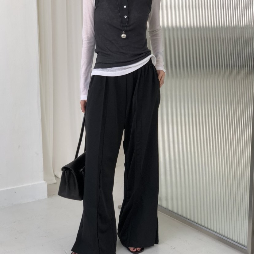 闪闪家韩国代购松紧腰休闲裤