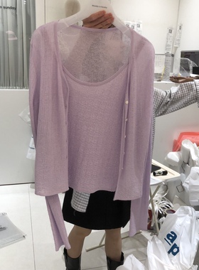 闪闪家 韩国东大门代购MONDAY TO SUNDAY棉麻舒适吊带套装