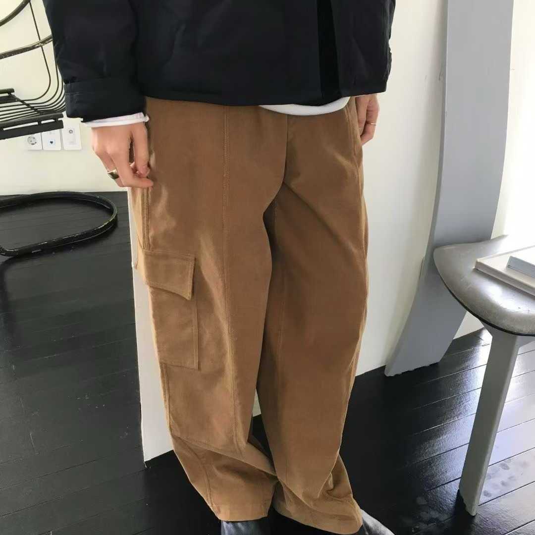 SELFSERVICE卡其色休闲工装长裤