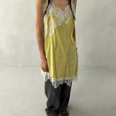 MAISONSTAFF蕾丝镶边法式吊带