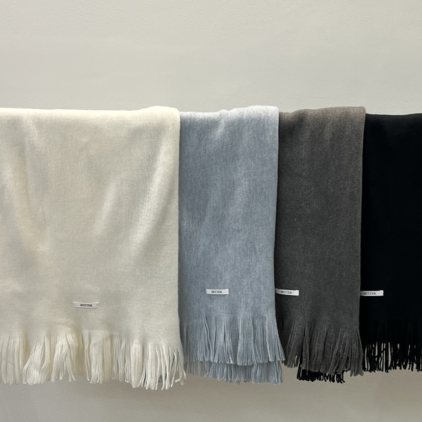 BETTER净版混纺流苏围巾